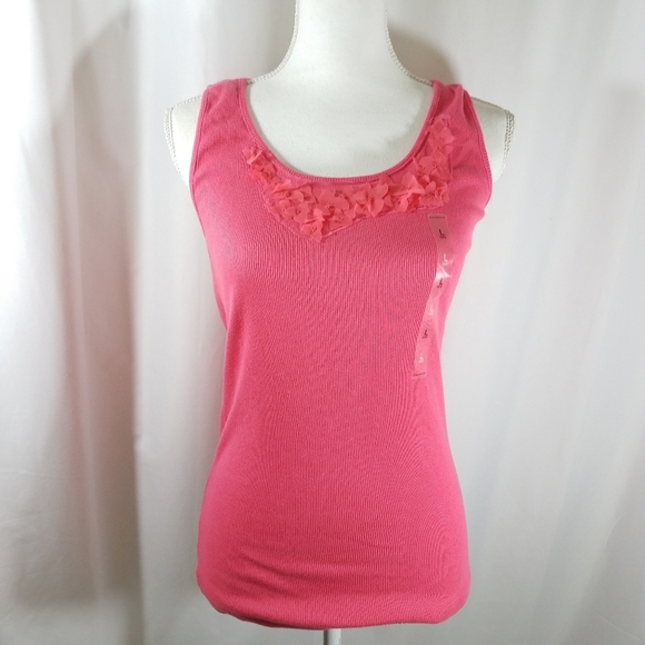 Tommy Hilfiger Tops - Tommy Hilfiger Floral Ribbed Tank L New